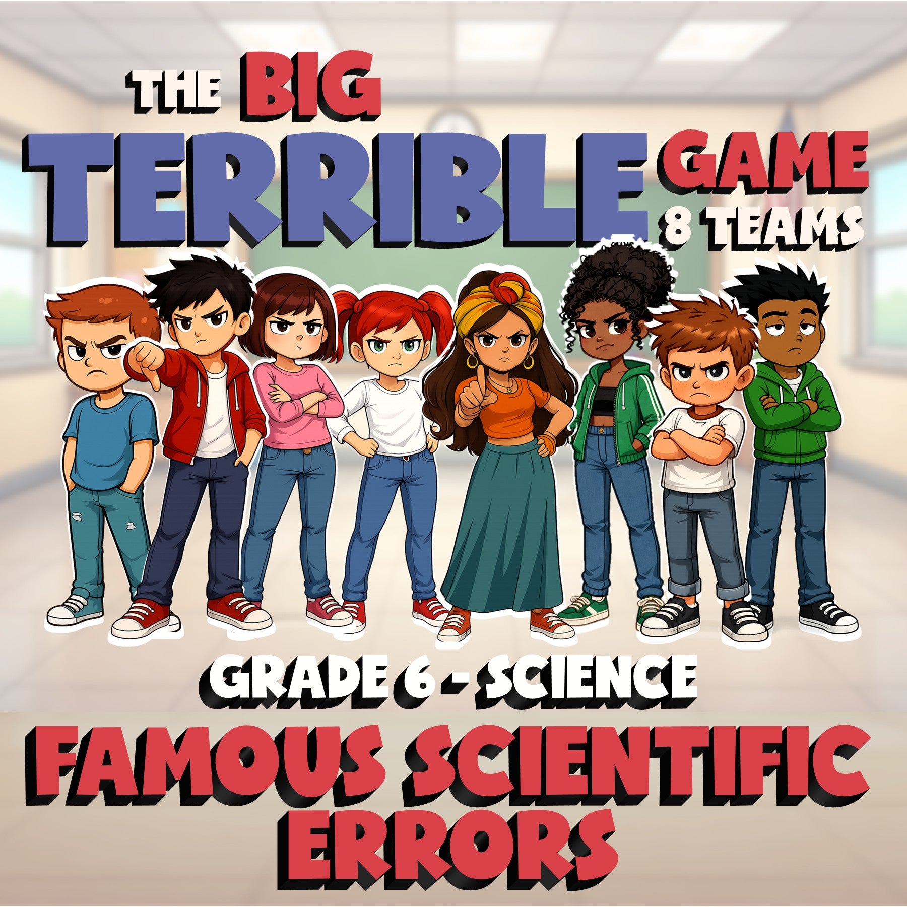 Famous Scientific Errors BIG TERRIBLE GAME - No Prep Grade 6 Science Review
