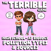 Pollution Types & Sources THE TERRIBLE GAME - No Prep AP Biology Science Review