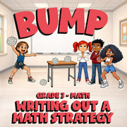 Writing Out a Math Strategy BUMP Math Game - No Prep Grade 3 Review Activity
