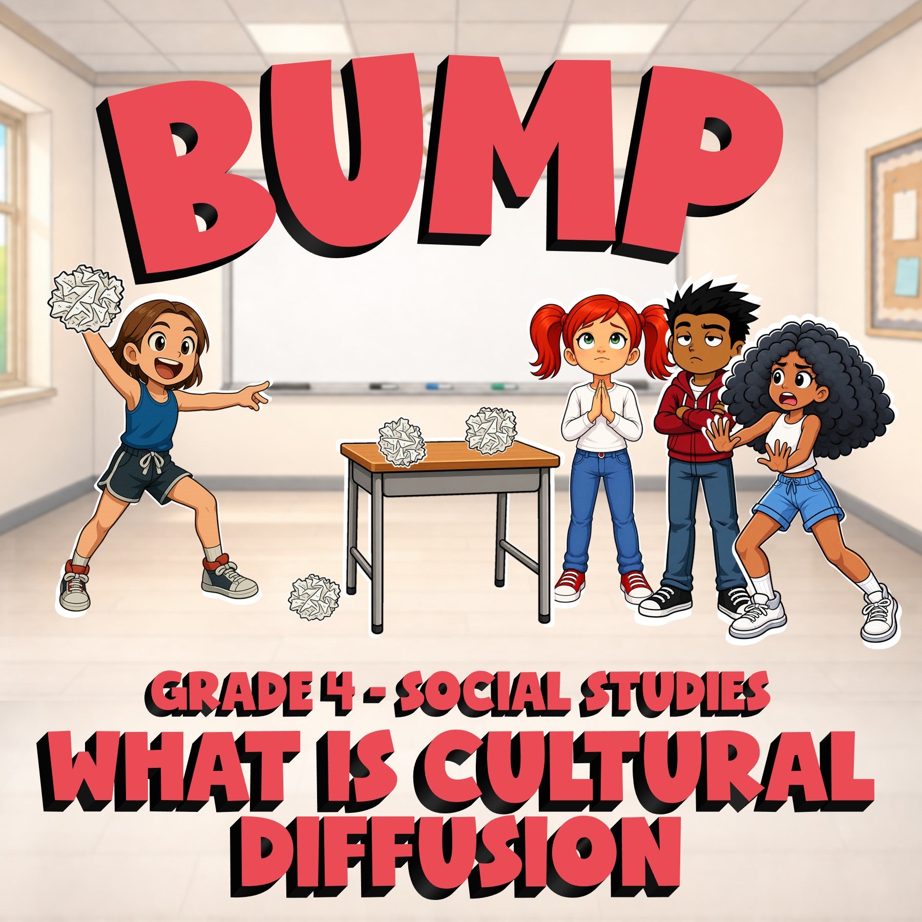 What Is Cultural Diffusion BUMP Socials Game - No Prep Grade 4 Review Activity