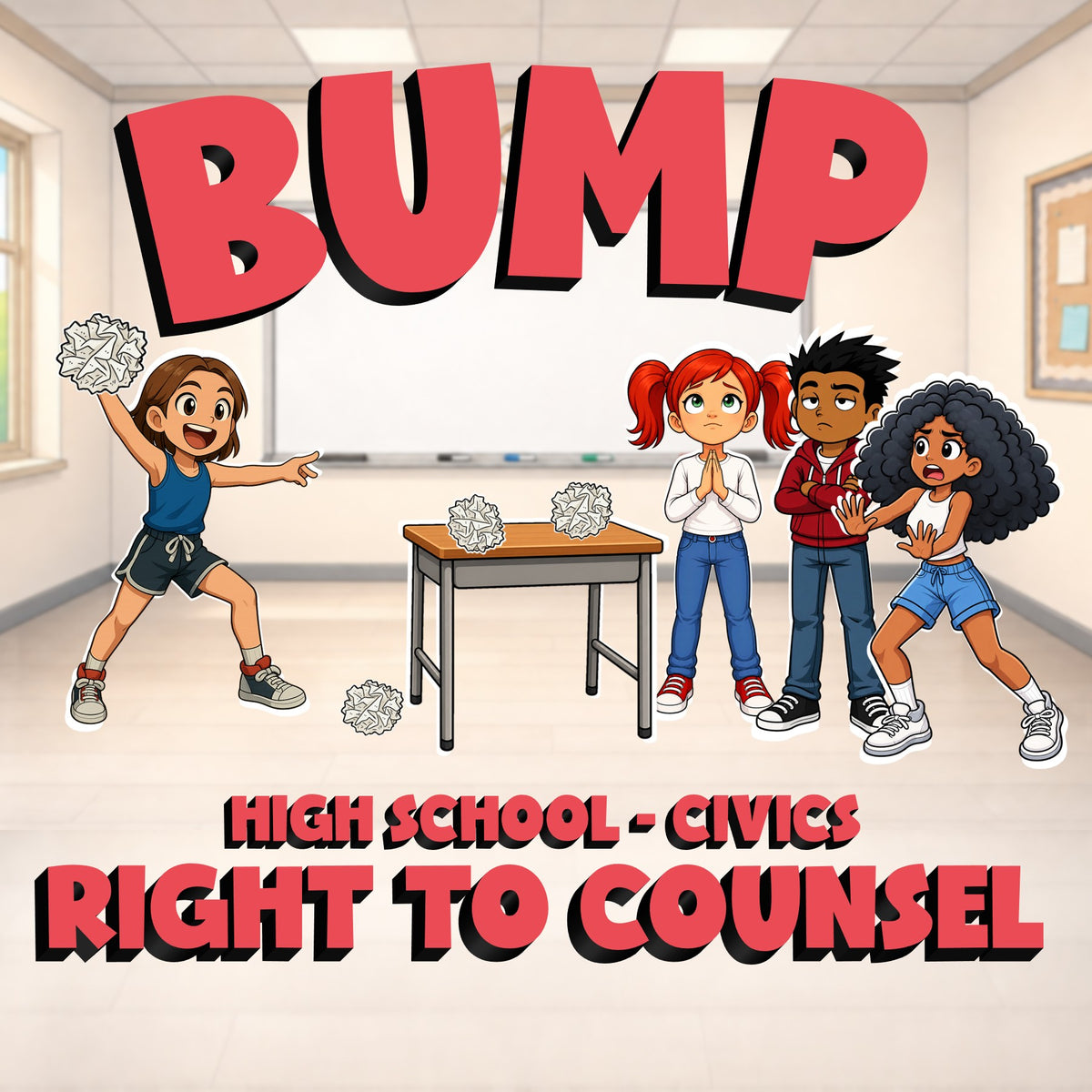 Right to Counsel BUMP Civics Game - No Prep Review Activity