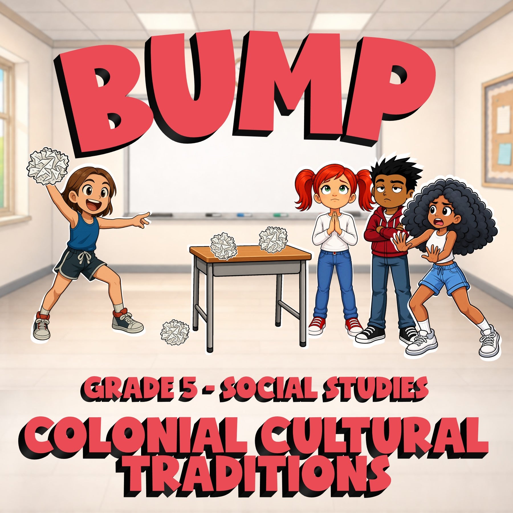 Colonial Cultural Traditions BUMP Socials Game - No Prep Grade 5 Review Activity