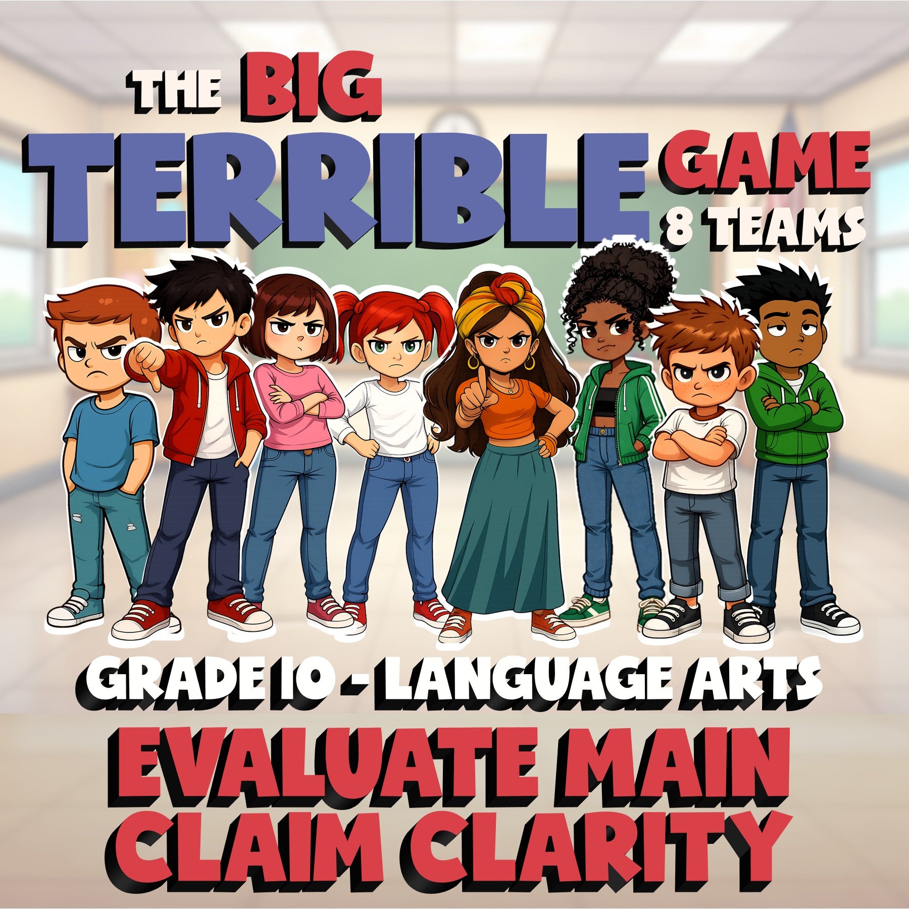 Evaluate Main Claim Clarity BIG TERRIBLE GAME - No Prep Grade 10 ELA Review