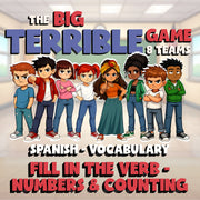 Fill In The Verb - Numbers & Counting BIG TERRIBLE GAME - Spanish Exercise