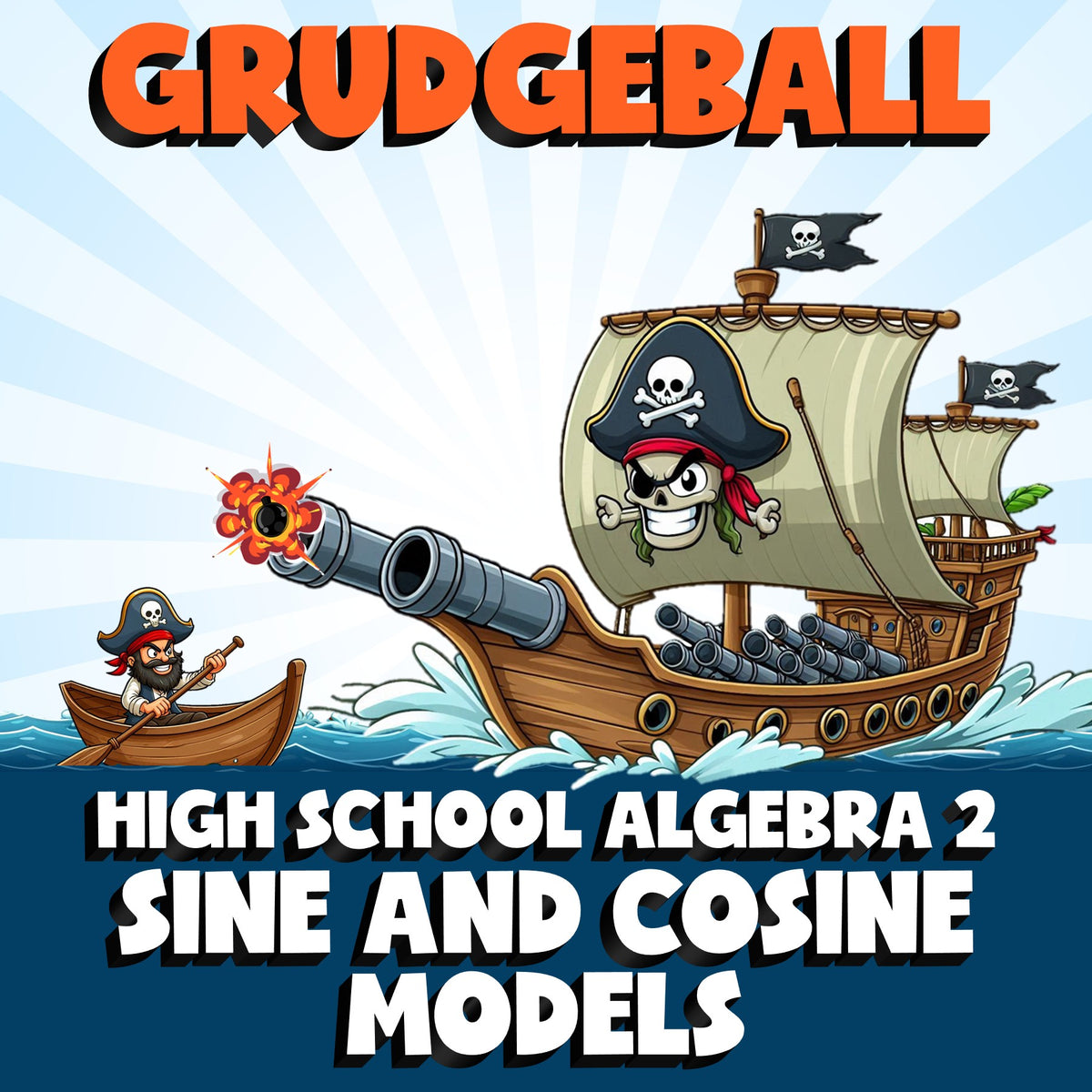 Sine and Cosine Models GRUDGEBALL Math Game - No Prep Algebra 2 Review Activity