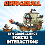 Forces & Interactions GRUDGEBALL Science Game - No Prep Grade 8 Review Activity