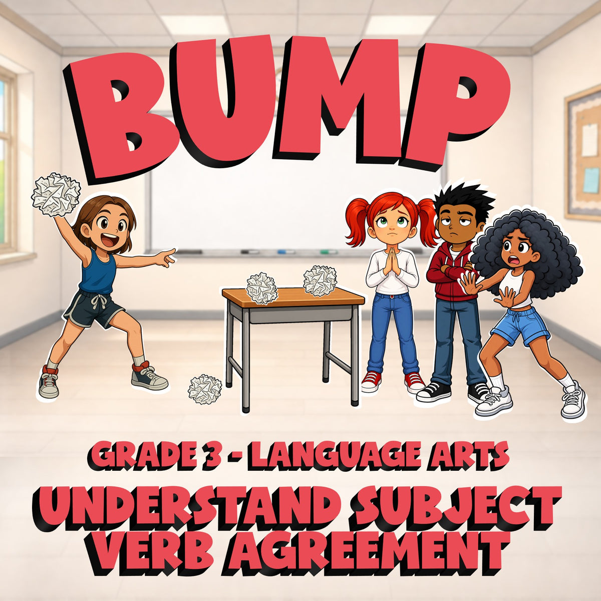 Understand Subject Verb Agreement BUMP ELA Game - No Prep Grade 3 Review
