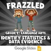 Identify Statistics & Data Evidence FRAZZLED ELA Game - No Prep Grade 9 Review