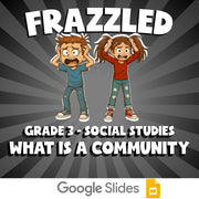 What Is a Community FRAZZLED Socials Game - No Prep Grade 3 Review Activity
