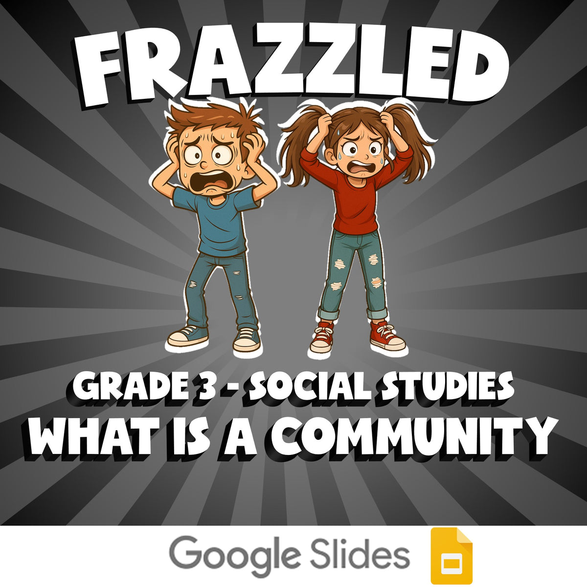 What Is a Community FRAZZLED Socials Game - No Prep Grade 3 Review Activity