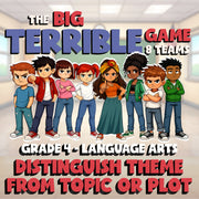 Distinguish Theme From Topic or Plot BIG TERRIBLE GAME - Grade 4 ELA Review