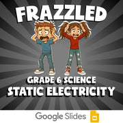 Static Electricity FRAZZLED Science Game - No Prep Grade 6 Review Activity