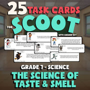 The Science of Taste & Smell SCOOT TASK CARDS Science Game - No Prep Grade 7