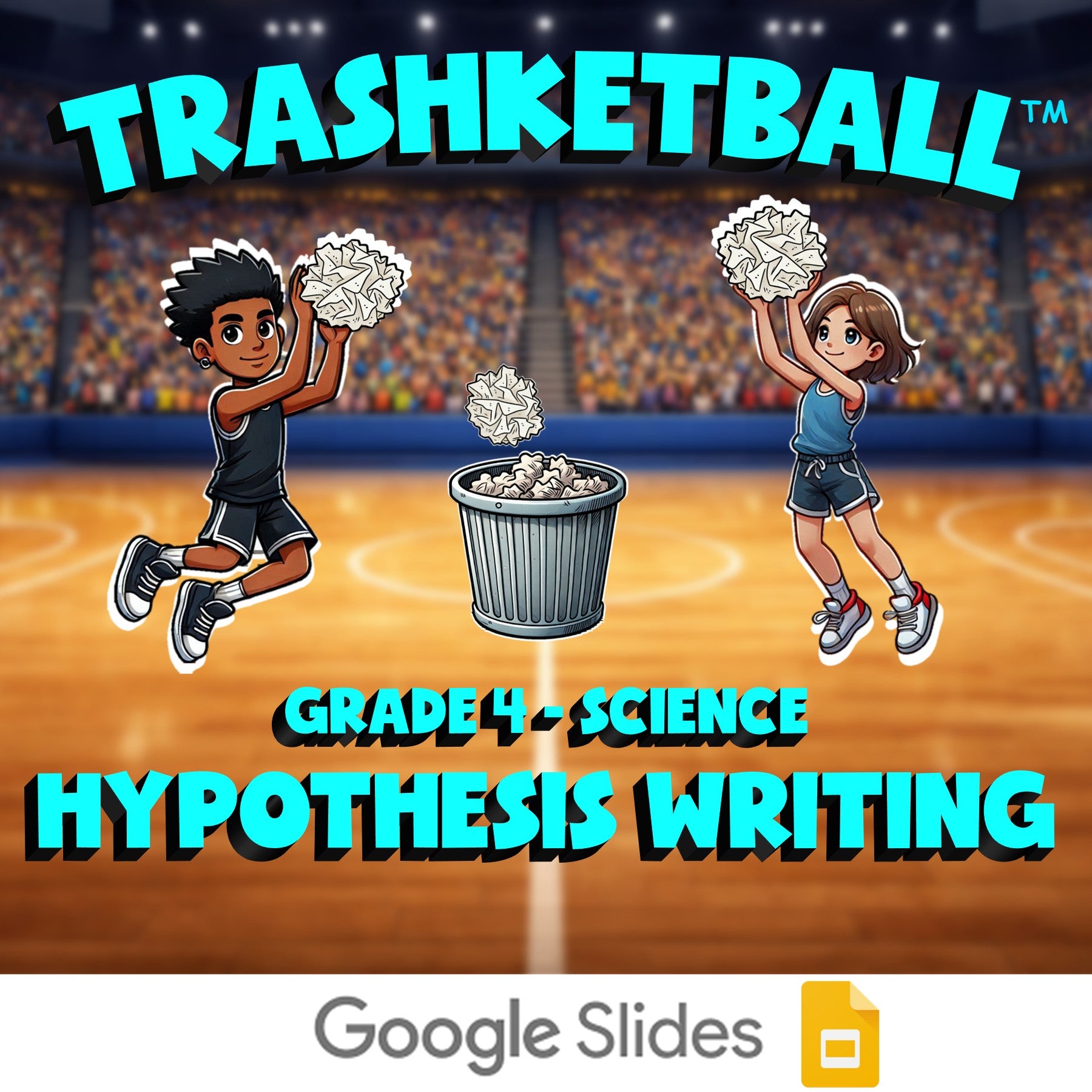 Hypothesis Writing TRASHKETBALL Science Game - No Prep Grade 4 Review Activity