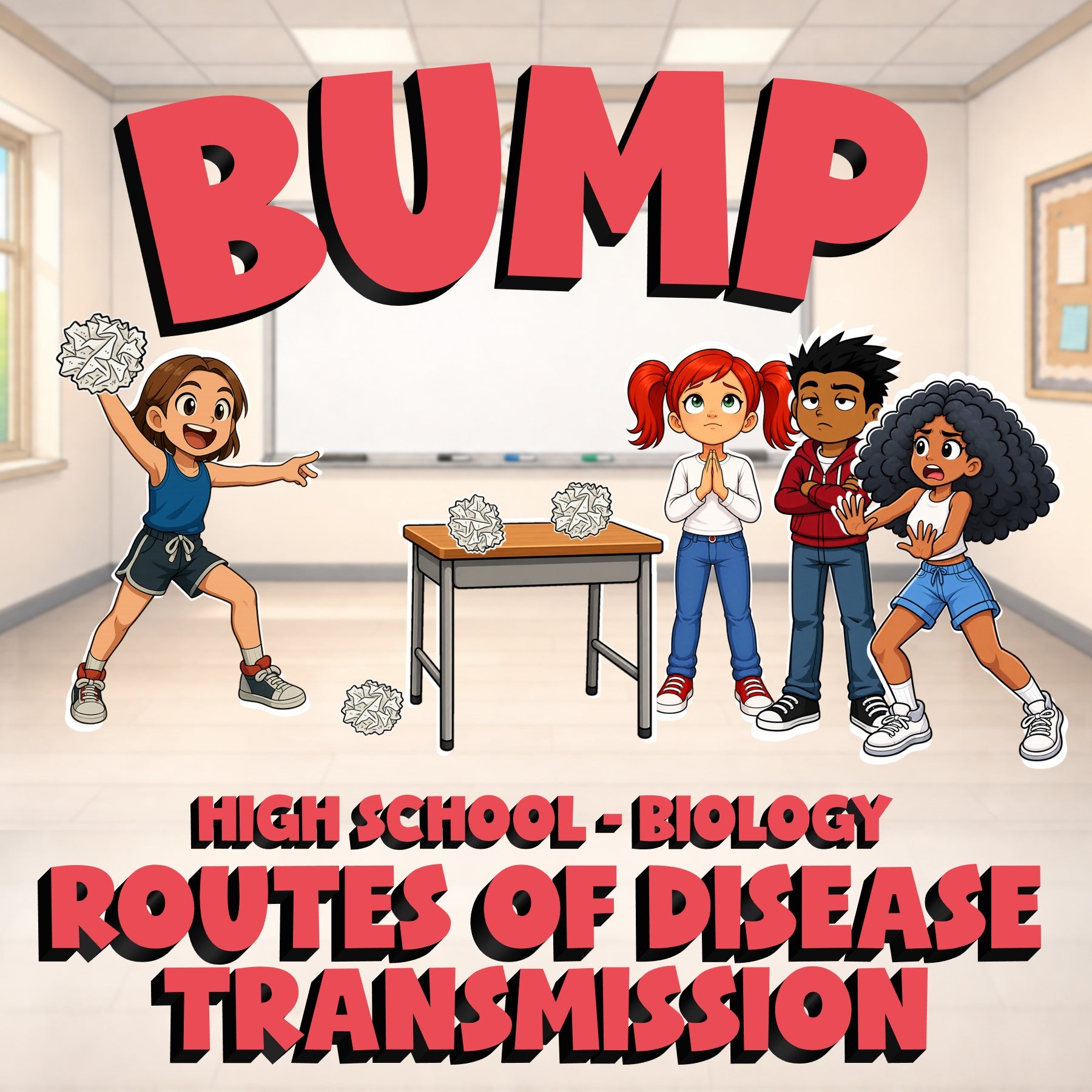 Routes of Disease Transmission BUMP Science Game - No Prep Biology Review