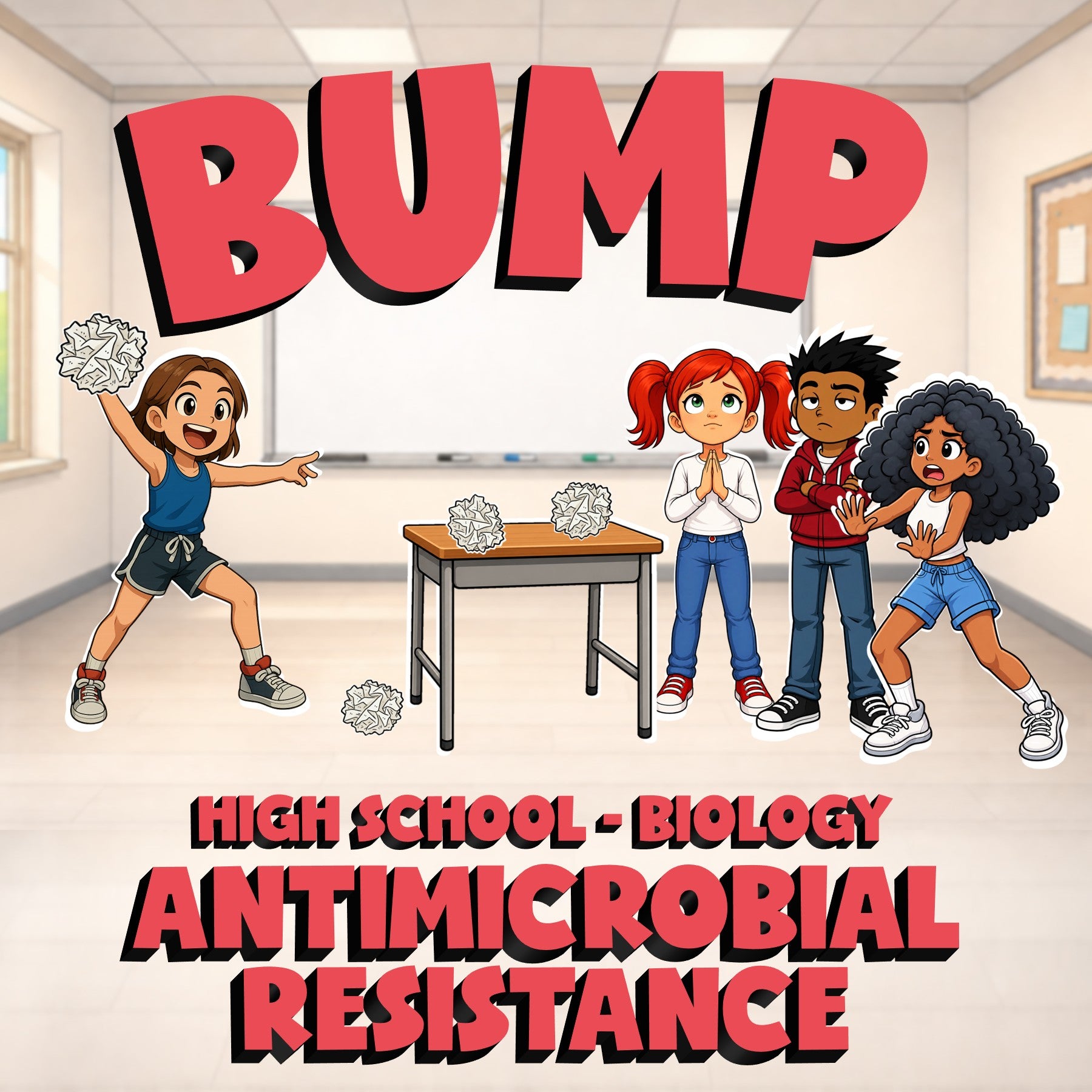 Antimicrobial Resistance BUMP Science Game - No Prep Biology Review Activity