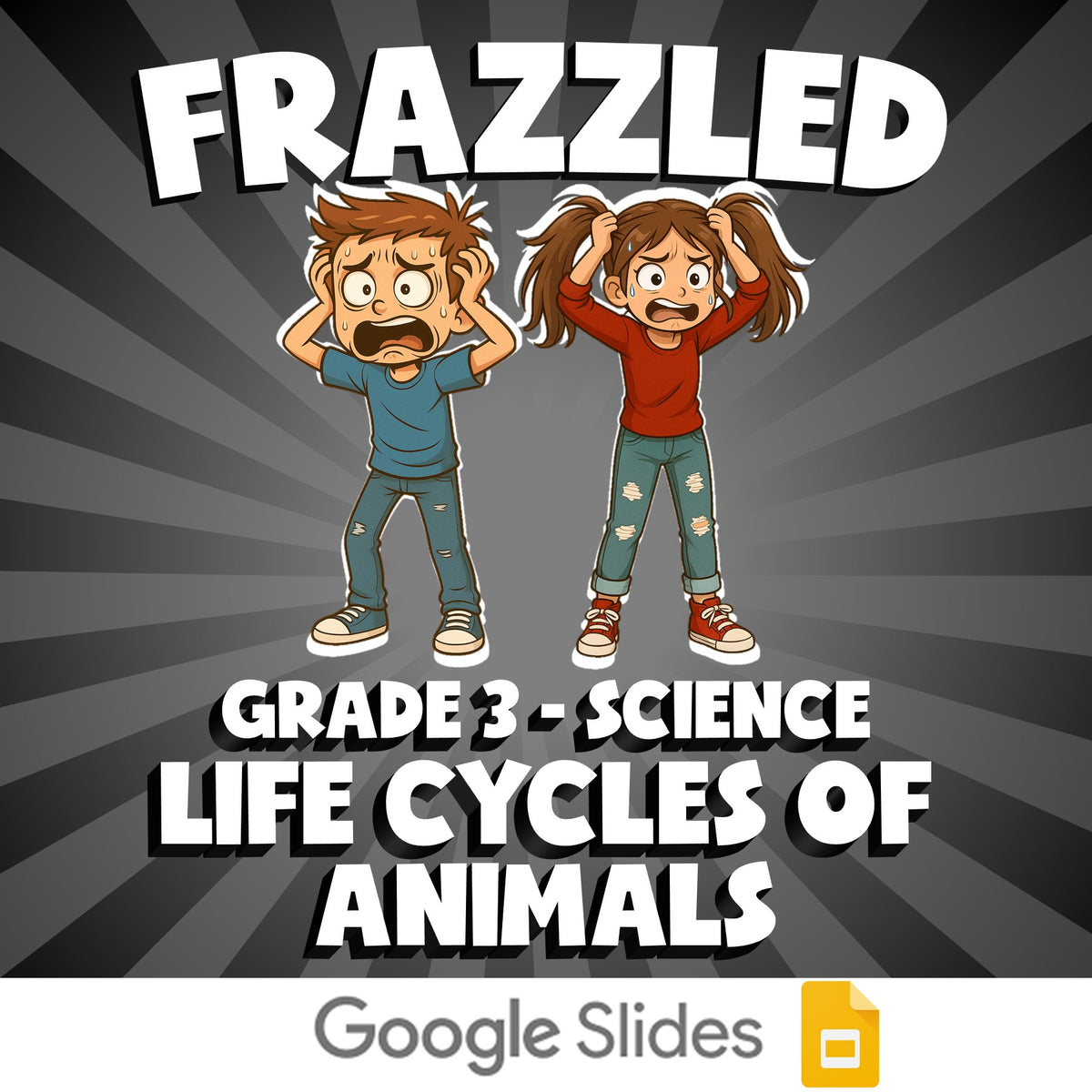 Life Cycles of Animals FRAZZLED Science Game - No Prep Grade 3 Review Activity