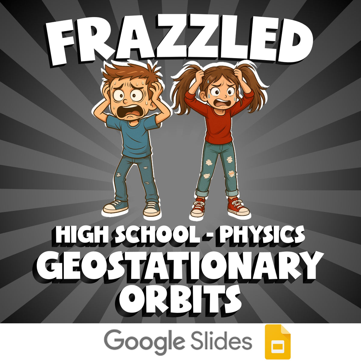 Geostationary Orbits FRAZZLED Science Game - No Prep Physics Review Activity