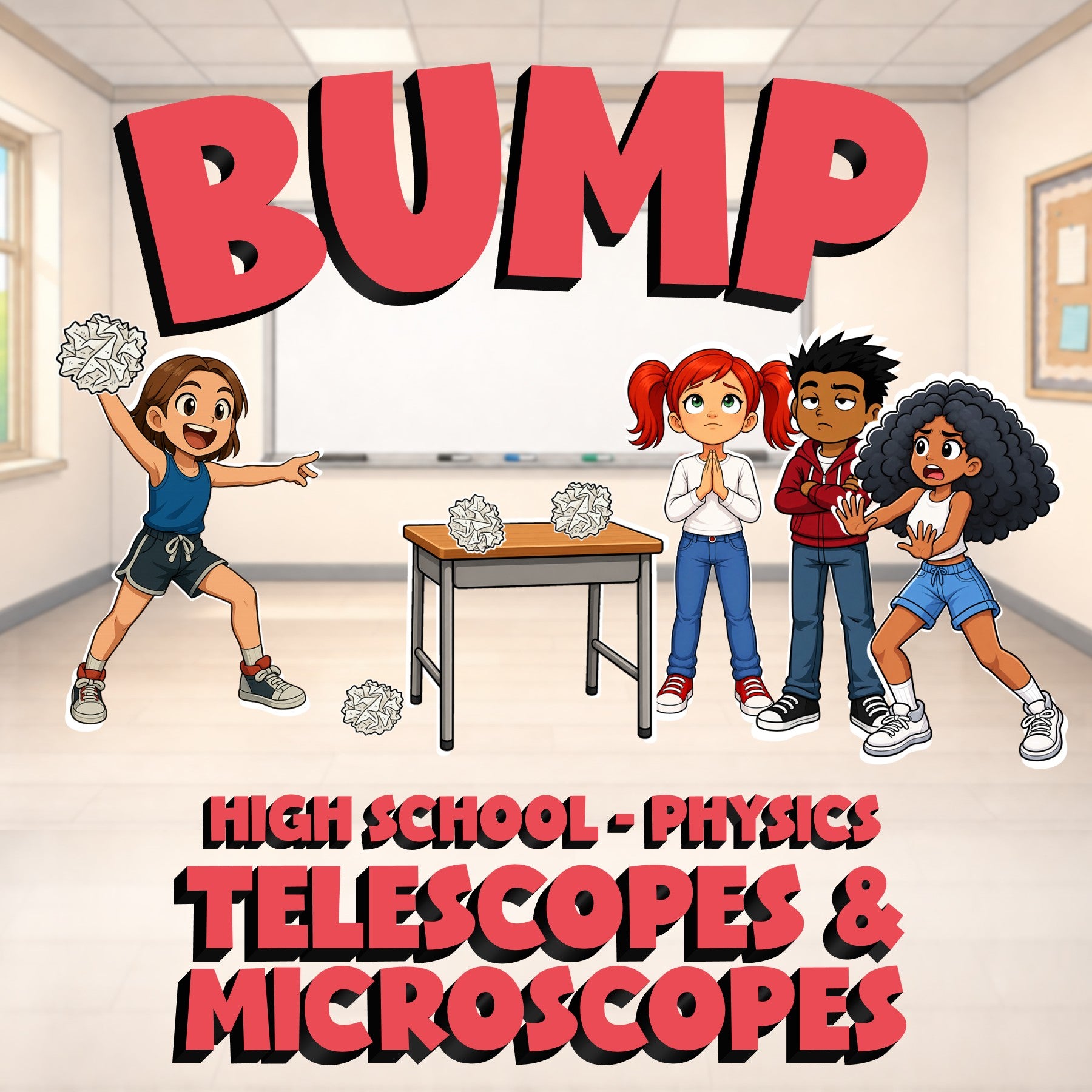 Telescopes & Microscopes BUMP Science Game - No Prep Physics Review Activity