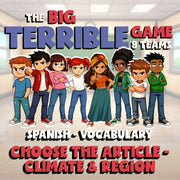 Choose The Article - Climate & Region BIG TERRIBLE GAME - Spanish Exercise
