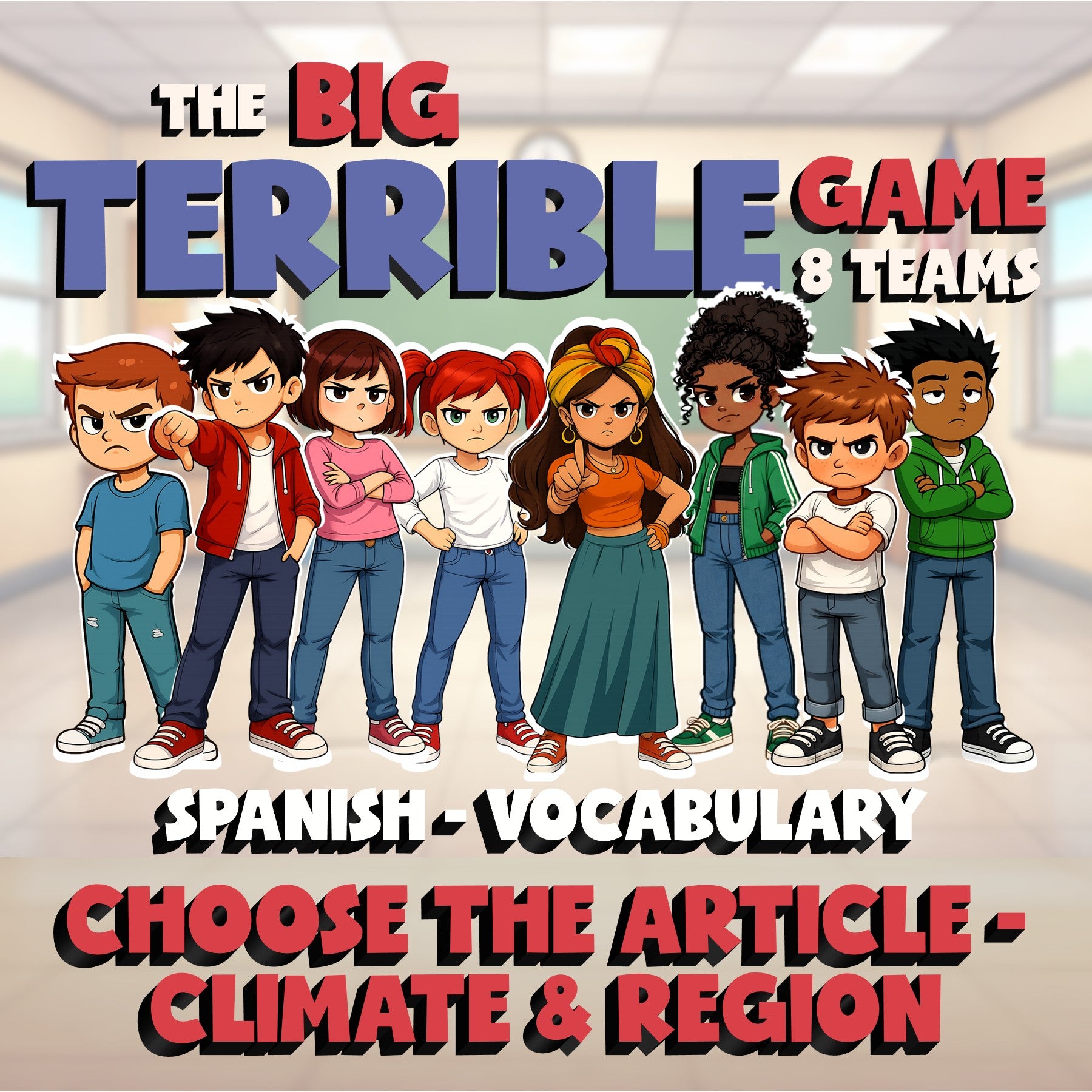 Choose The Article - Climate & Region BIG TERRIBLE GAME - Spanish Exercise