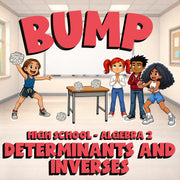 Determinants and Inverses BUMP Math Game - No Prep Algebra 2 Review Activity