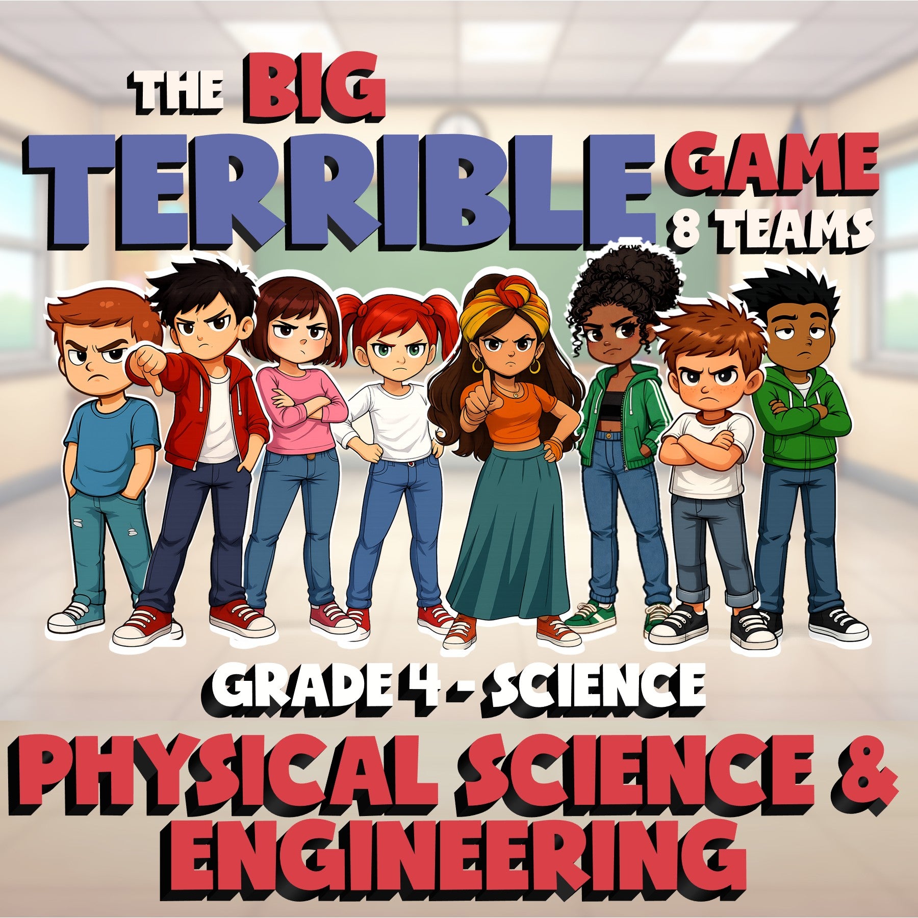 Physical Science & Engineering BIG TERRIBLE GAME - Grade 4 Science Review