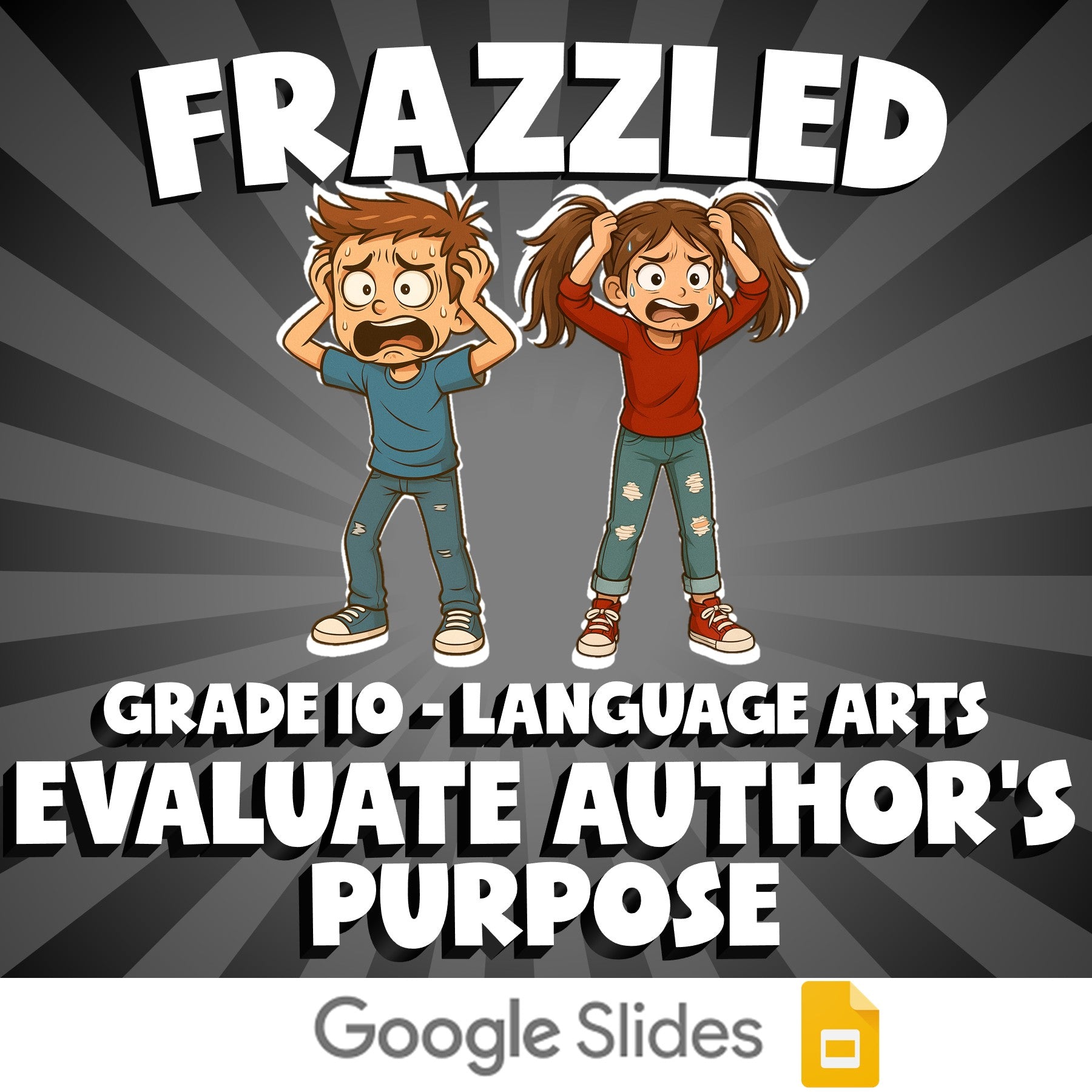 Evaluate Author’s Purpose FRAZZLED ELA Game - No Prep Grade 10 Review Activity