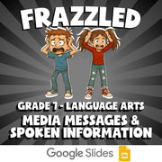 Media Messages & Spoken Information FRAZZLED ELA Game - No Prep Grade 7 Review
