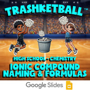 Ionic Compound Naming & Formulas TRASHKETBALL Science Game - No Prep Chemistry