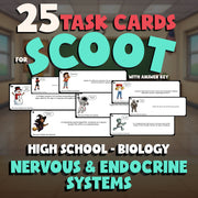 Nervous & Endocrine Systems SCOOT TASK CARDS Science Game - No Prep Biology