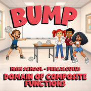 Domain of Composite Functions BUMP Math Game - No Prep PreCalculus Review
