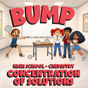 Concentration of Solutions BUMP Science Game - No Prep Chemistry Review Activity