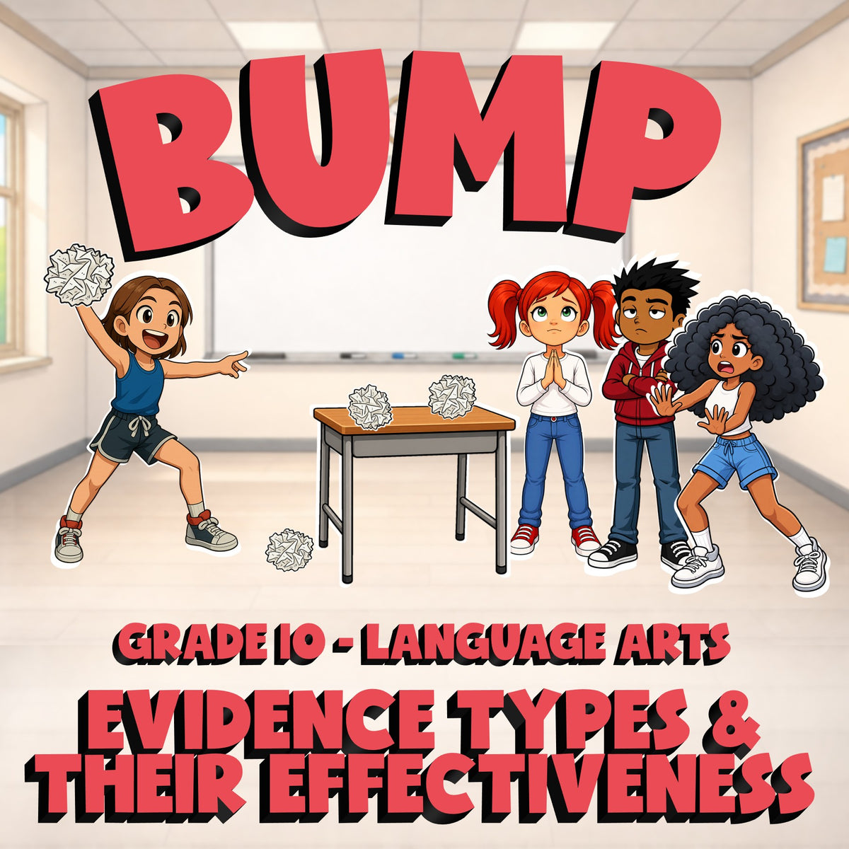 Evidence Types & Their Effectiveness BUMP ELA Game - No Prep Grade 10 Review