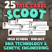 DNA Technology & Genetic Engineering SCOOT TASK CARDS Science Game - Biology