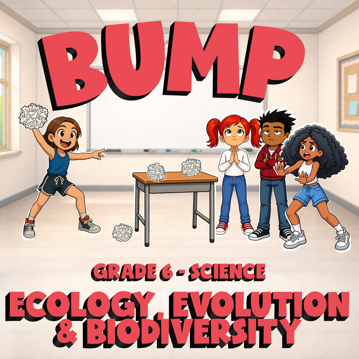 Ecology, Evolution & Biodiversity BUMP Science Game - No Prep Grade 6 Review