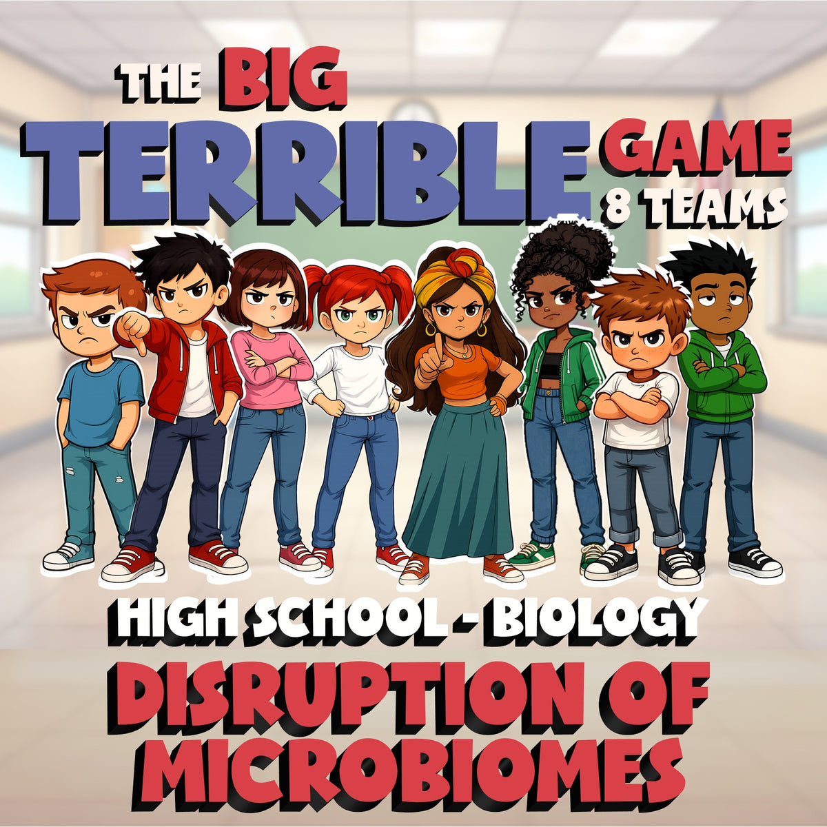 Disruption of Microbiomes BIG TERRIBLE GAME - No Prep Biology Science Review