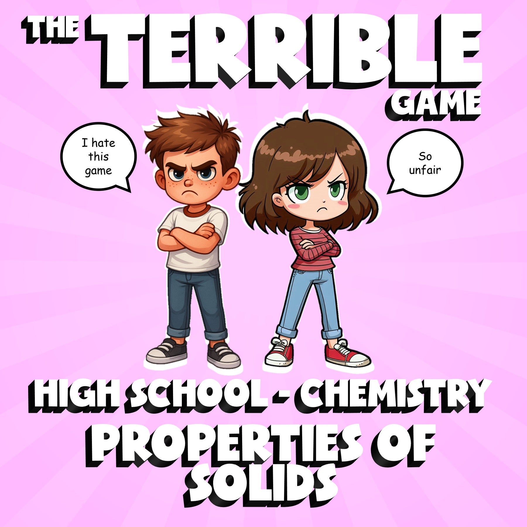 Properties of Solids THE TERRIBLE GAME - No Prep Chemistry Science Review