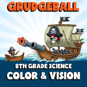 Color & Vision GRUDGEBALL Science Game - No Prep Grade 8 Review Activity