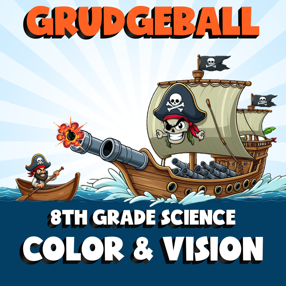 Color & Vision GRUDGEBALL Science Game - No Prep Grade 8 Review Activity