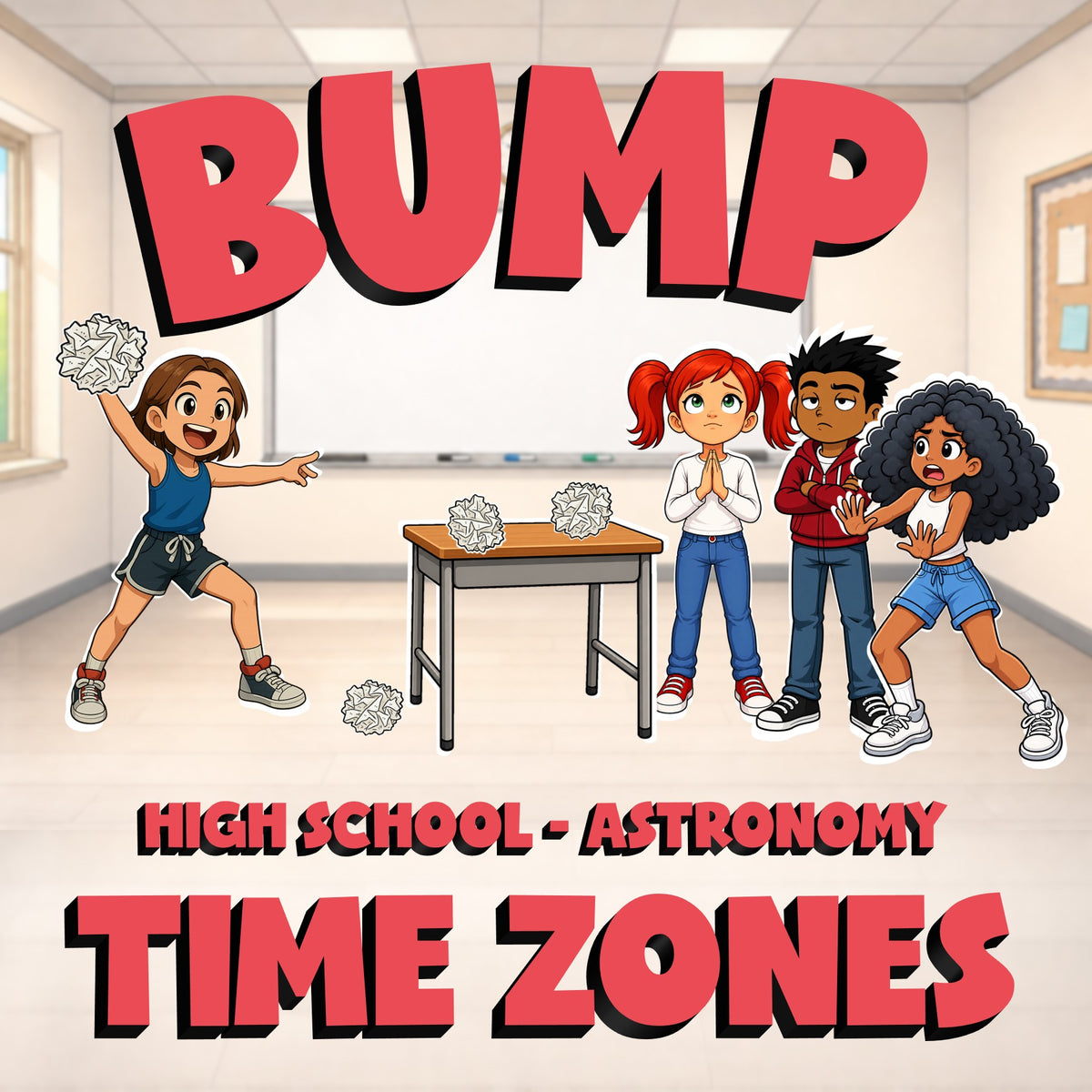 Time Zones BUMP Science Game - No Prep Astronomy Review Activity
