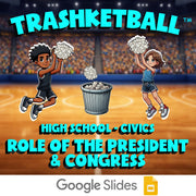 Role of the President & Congress TRASHKETBALL Civics Game - No Prep Review