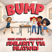 Similarity via Dilations BUMP Math Game - No Prep Geometry Review Activity