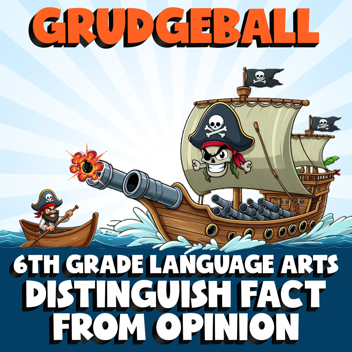 Distinguish Fact from Opinion GRUDGEBALL ELA Game - No Prep Grade 6 Review