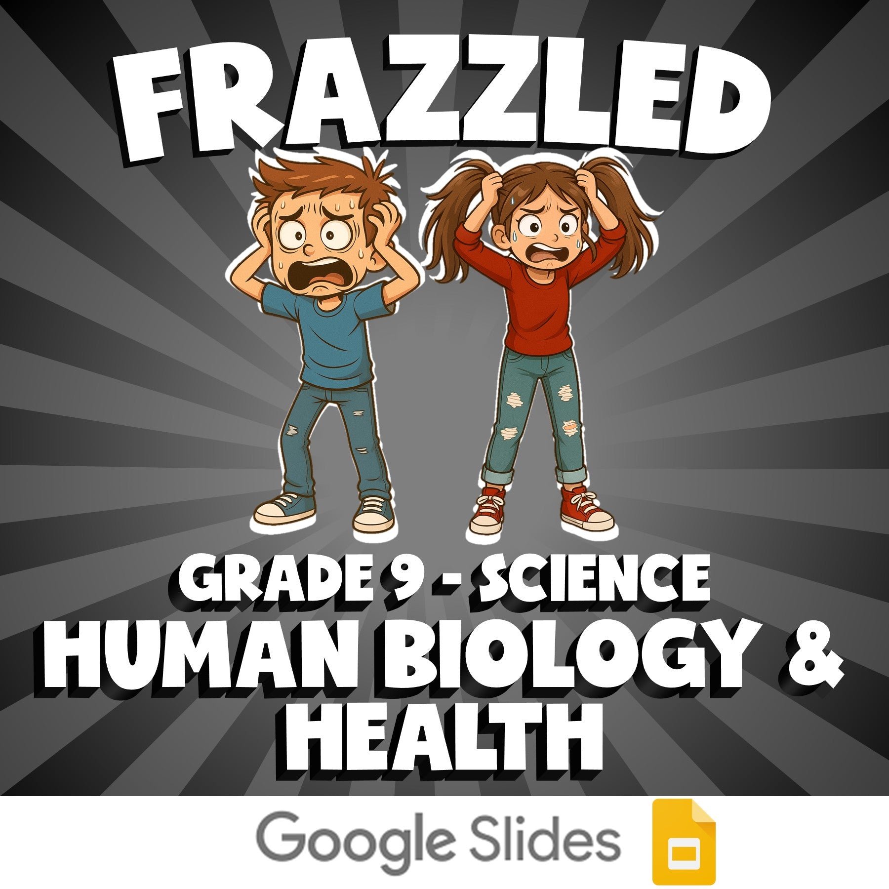 Human Biology & Health FRAZZLED Science Game - No Prep Grade 9 Review Activity