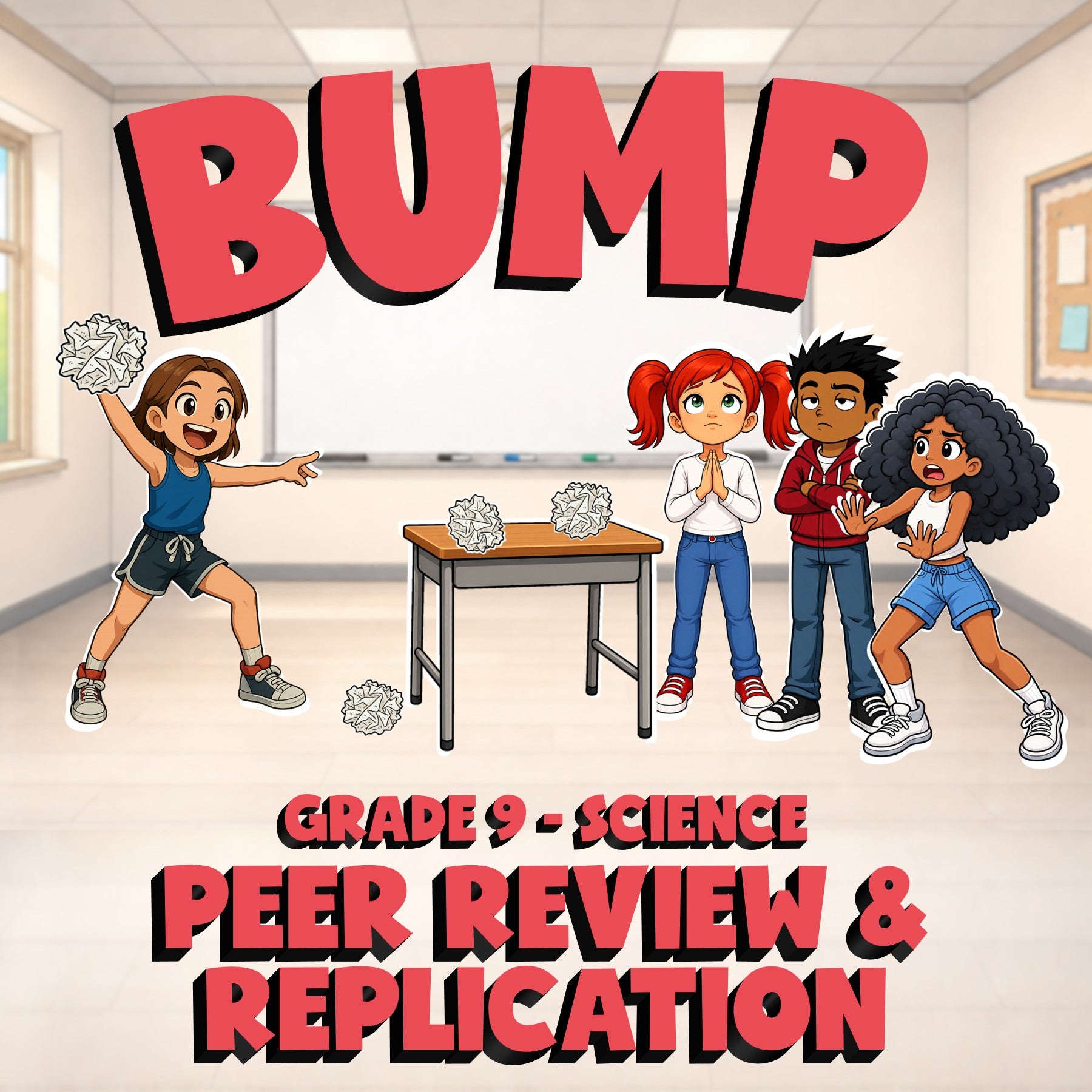 Peer Review & Replication BUMP Science Game - No Prep Grade 9 Review Activity