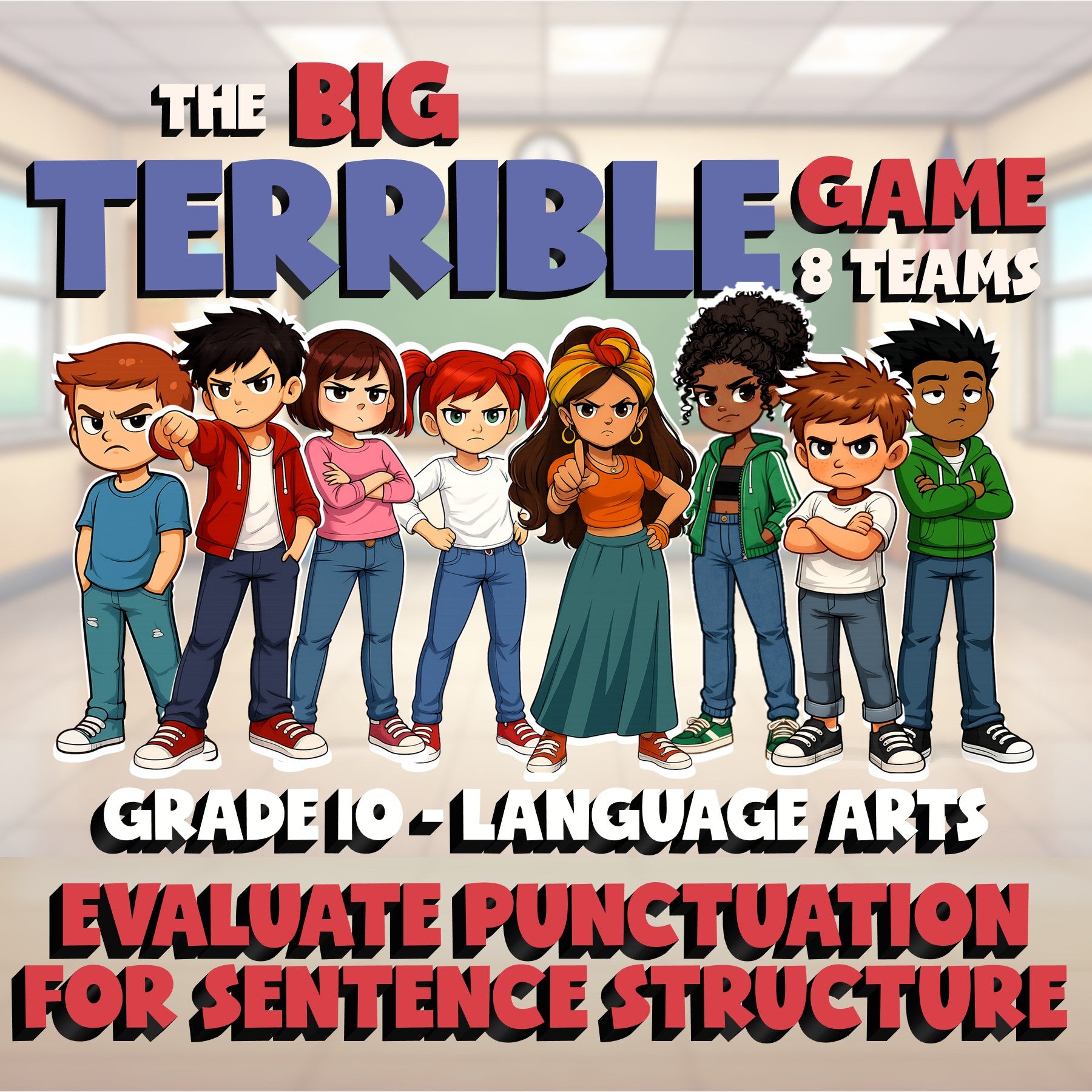 Evaluate Punctuation for Sentence Structure BIG TERRIBLE GAME - Grade 10 ELA