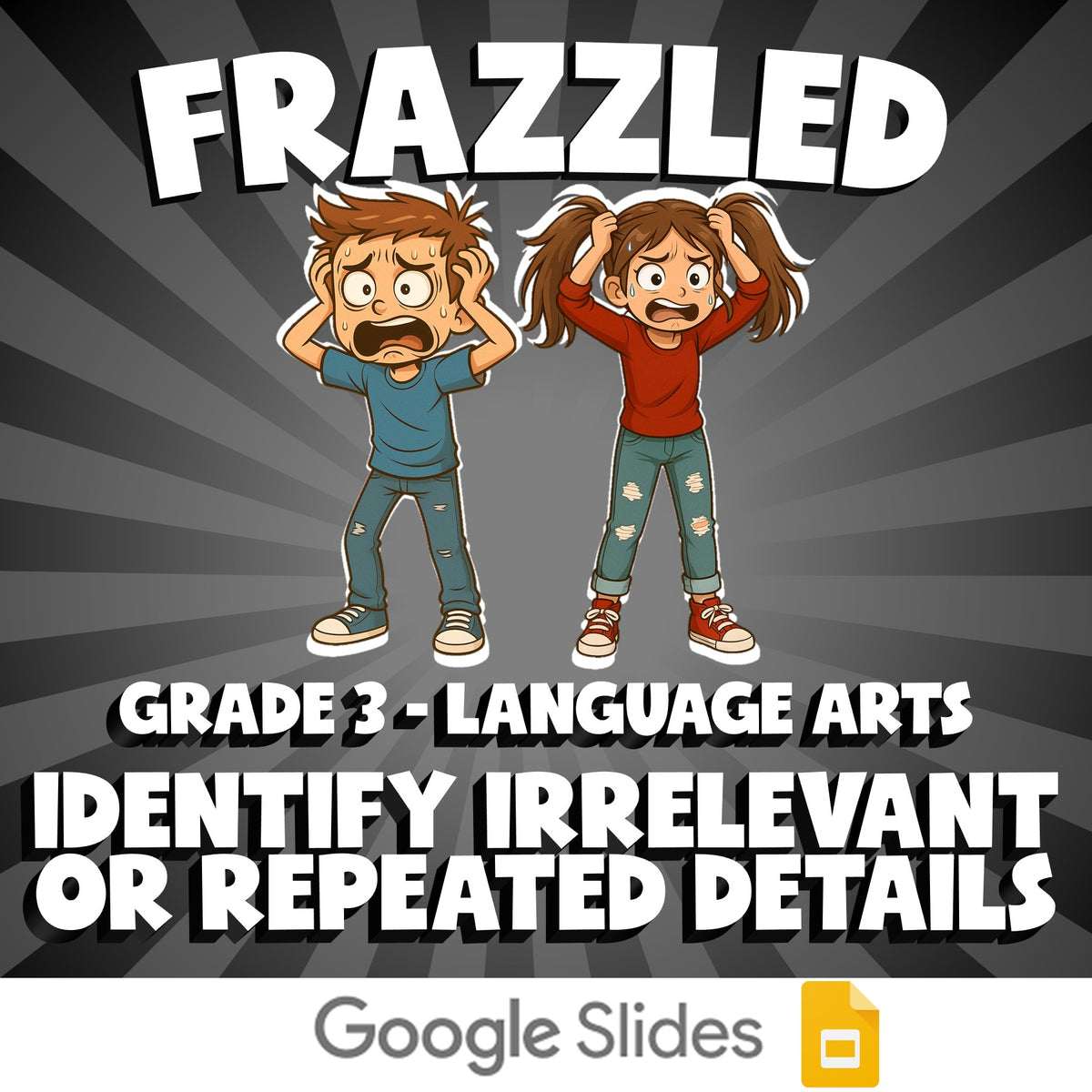Identify Irrelevant or Repeated Details FRAZZLED ELA Game - No Prep Grade 3