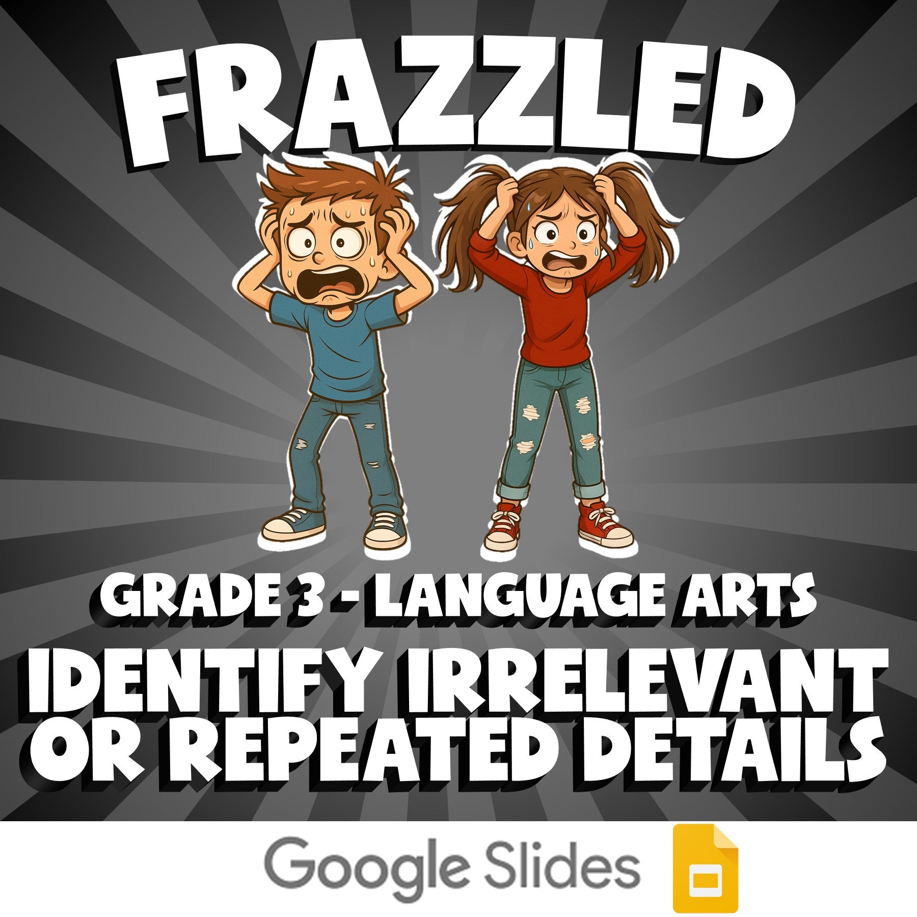 Identify Irrelevant or Repeated Details FRAZZLED ELA Game - No Prep Grade 3