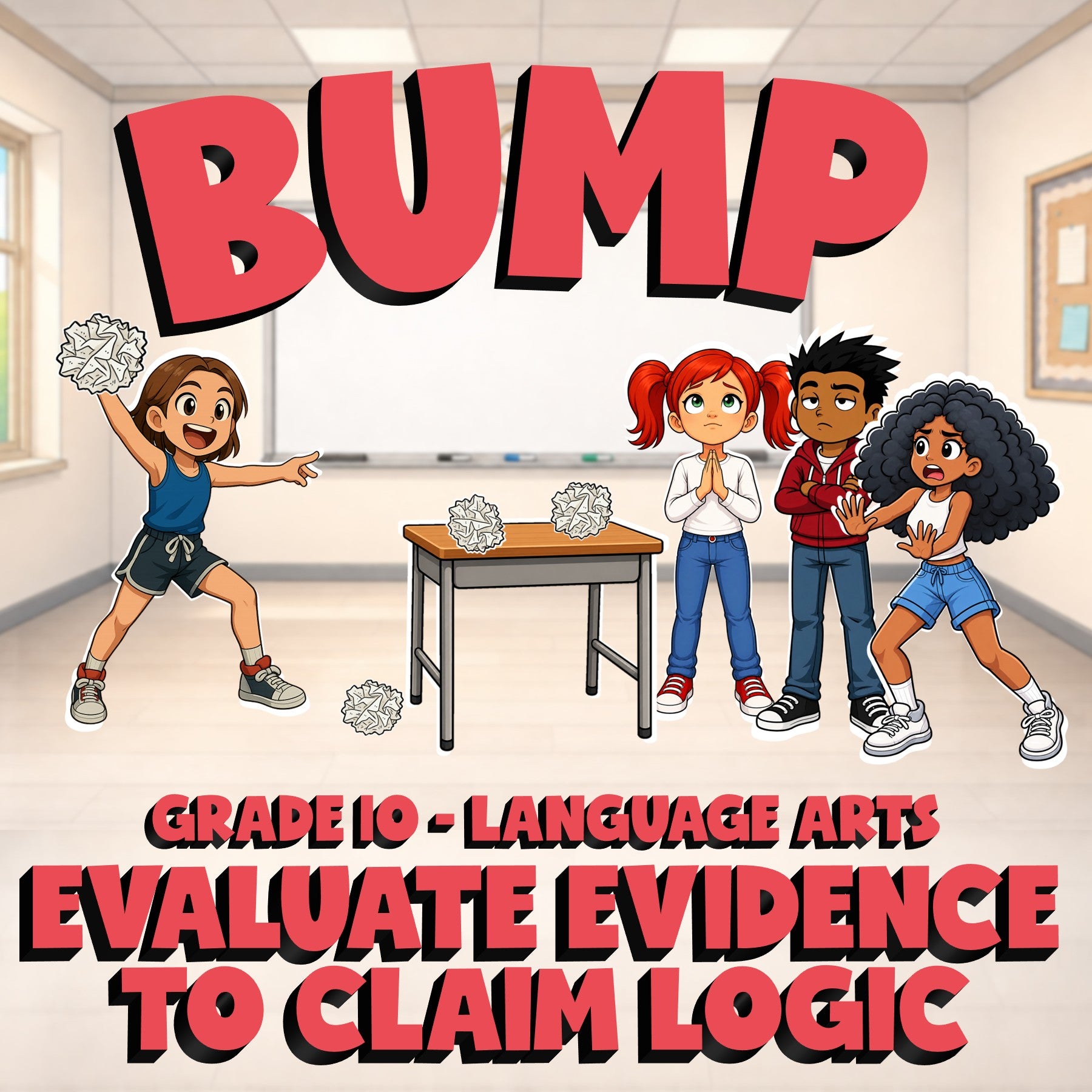 Evaluate Evidence to Claim Logic BUMP ELA Game - No Prep Grade 10 Review